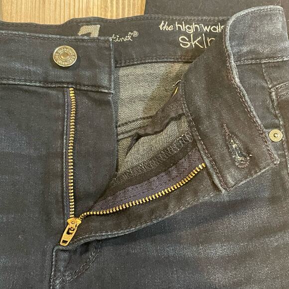 7 For All Mankind The High Waist Skinny Ankle Jeans - size 26 - Picture 3 of 9